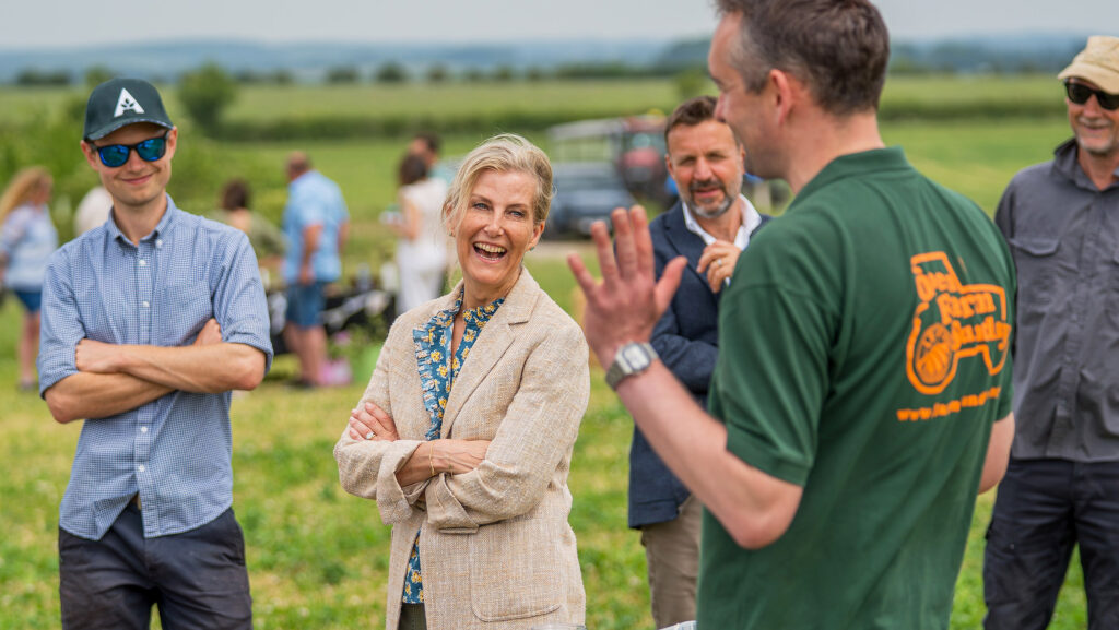 The Duchess joined farmers and organisers in hands-on activities (Photo: LEAF)