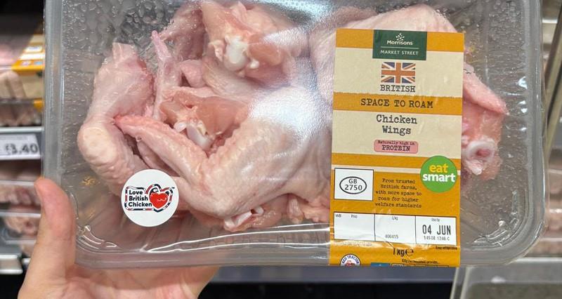Morrisons shoppers saw Love British Chicken branding on fresh chicken packs (Photo: NFU)