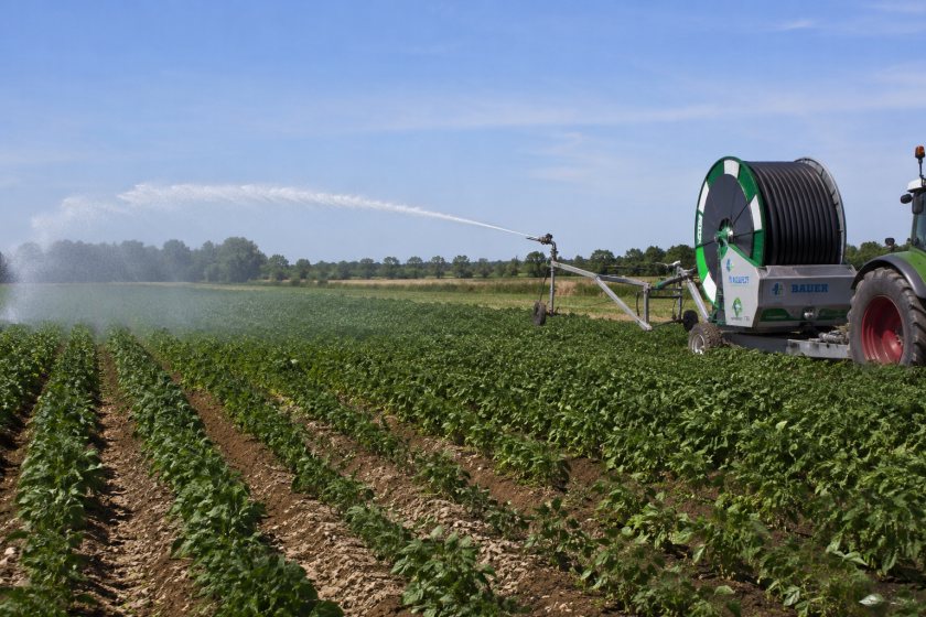 Farmers in parts of England have started irrigating earlier than usual following a dry spring