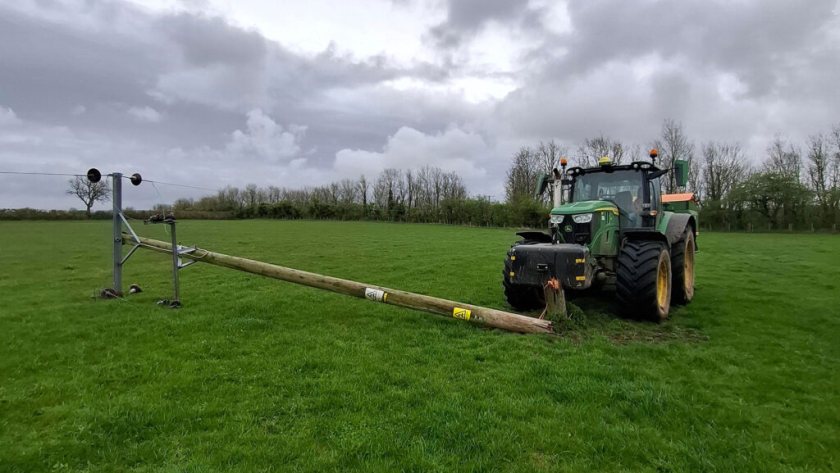 Farmers are being urged to check for overhead power lines before starting work (Photo: SP Electricity North West)