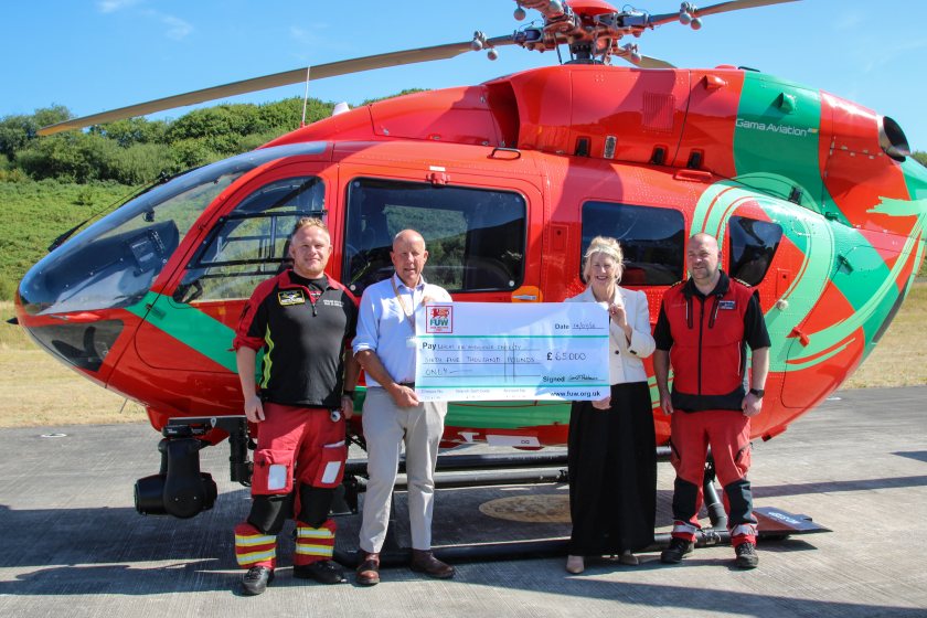 The money raised by farmers is equivalent to the cost of 18 Wales Air Ambulance missions