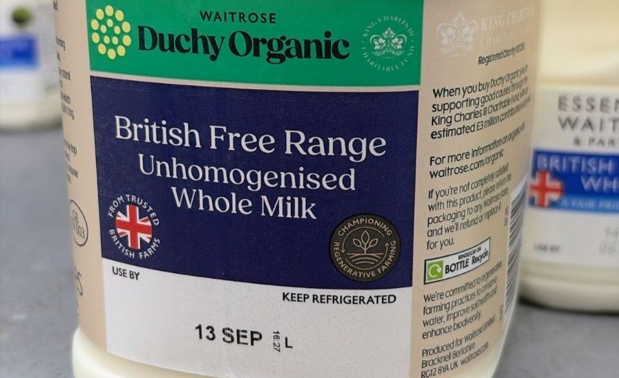 The new label is designed to highlight changes being made on supplier farms (Photo: Waitrose)
