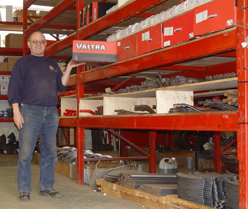 Storeman Dennis Winner already has Valtra parts in stock 