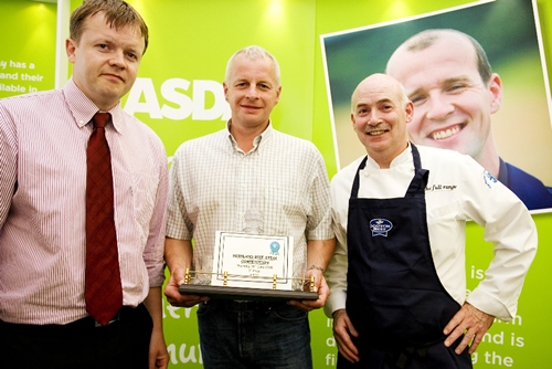 Pictured left to right: Alex Brown (category director at ASDA); James Watson (The Watson Brothers); and George McIvor (judge and a past Chairman of the Master Chefs of Great Britain)