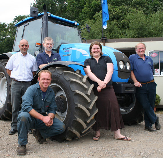 Laura Brown with her father Albert Wiltshire (right) and some members of the team at A F Wiltshire, Dunsfold