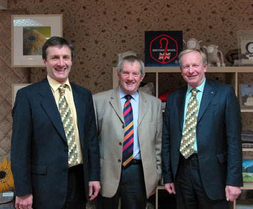 Picture shows:	(l-r) Gethin Havard, Vice Chairman BWMB, David Jones & Frank Langrish, Chairman, BWMB. 