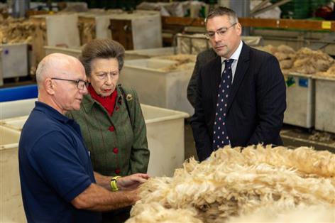 Princess Royal marks 75 years of British Wool at South Molton