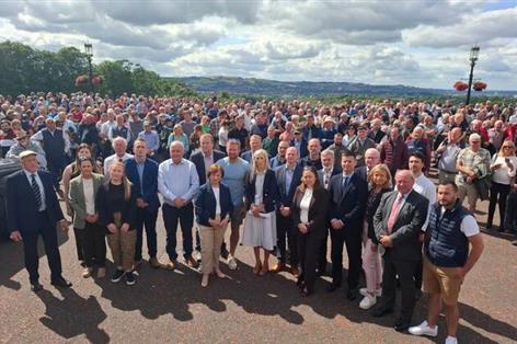 Hundreds rally at Stormont over destruction of 51 cattle
